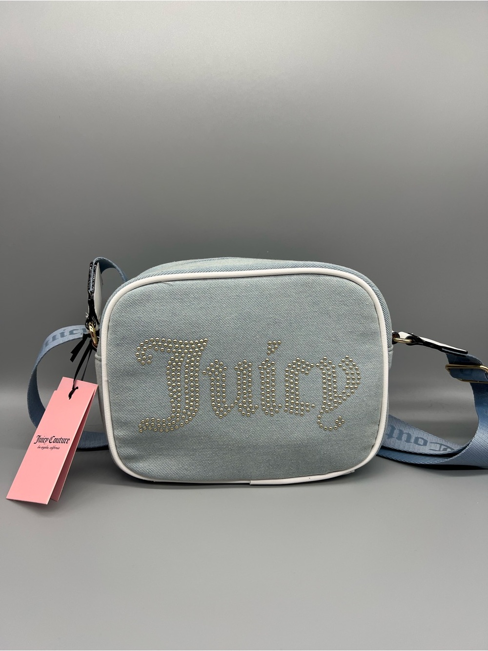 Juicy couture obsession camera crossbody denim purse